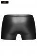 Pantaloncini uomo aderenti con appl. PVC e zip.