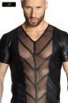 T-Shirt uomo con inserto frontale trasparente.