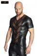 T-Shirt uomo con inserto frontale trasparente.