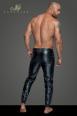 Treggings uomo in Powerwetlook con cintura elastica.