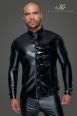 Camicia uomo maniche lunghe in Powerwetlook e PVC.