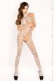 Catsuit stringata con bretelle incrociate.