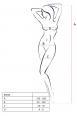 Catsuit effetto reggicalze con motivo stringato a cuore.