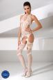 Catsuit a rete effetto reggicalze con aperture