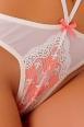 Papaya Body: body con ricami color corallo.