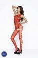 Catsuit monospalla disegno floreale con criss cross.