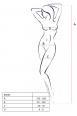 Catsuit disegnato aperto al cavallo.
