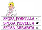 Fascia sposa con scritta.