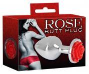Plug in alluminio con rosa decorativa.