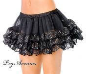 Leg Avenue: sottogonna con volant e lustrini.