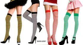 Music Legs: calze a righe colorate.