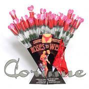 PANTY ROSE - Rosa con tanga nel bocciolo. 50 pezzi + espositore.