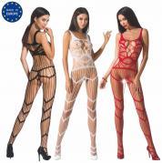 Catsuit stringata aperta al cavallo.