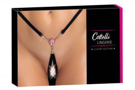 Tanga aperto con gemma e strass.