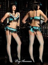 Lingerie Burlesque: intimo 3 pz. con frange.