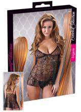 Babydoll svasato con decori glitterati.