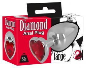 Plug in alluminio con gemma decorativa. 9,4 cm