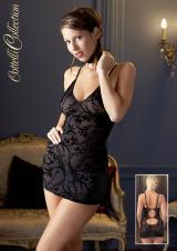 Chemise con ricami vellutati.