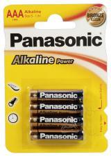 Blister 4 batterie mini stilo Panasonic AAA alcaline.