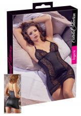 Chemise semitrasparente con inserti in pizzo.