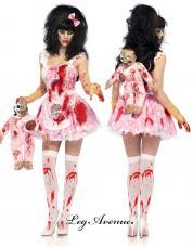 Leg Avenue: costume 3 pezzi casalinga zombie.