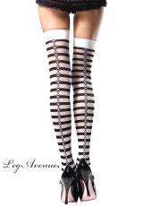 LEG AVENUE: calze a righe con piccoli teschi.