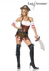 Leg Avenue: costume Pirata con spada. 4 pz.