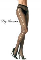 LEG AVENUE: Collant con asolature e farfalla.
