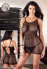 Mandy Mystery: chemise a rete con motivo onde.