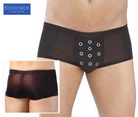 Boxer uomo con occhielli decorativi.