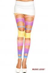 Music Legs: leggings multicolor con aperture.