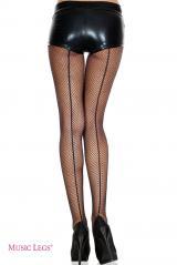 Music Legs: collant a rete con righe posteriori e laterali.