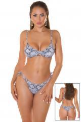 Bikini set 2 pezzi brasiliana con stampa pitonata.