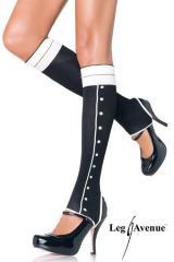 LEG AVENUE: Gambale con bottoncini disegnati.