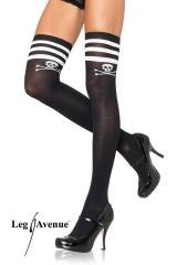LEG AVENUE: calze nere con teschio.