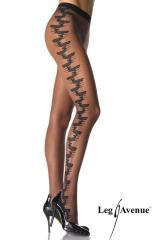 LEG AVENUE: Collant a rete con disegno laterale.