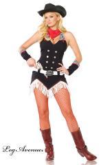 Leg Avenue: costume Cowgirl 4 pezzi.