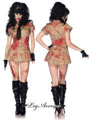 Leg Avenue: costume 3 pz. poliziotta zombie.