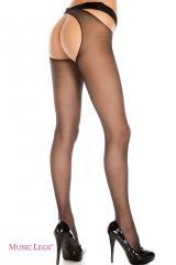 Music Leg: collant aperti velati con incrocio.