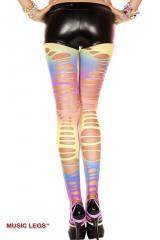 Music Legs: leggings multicolor con intagli.