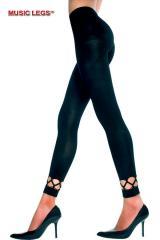 Music Legs: leggings con inserto a rete.