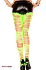 Music Legs: leggings con intagli. Verde