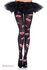 Music Legs: collant con bocche disegnate