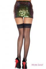 Calze velate con riga posteriore. L/XL