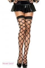Music Legs: calze a rete larga romboidale.