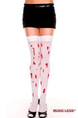Music leg: calze con finte macchie di sangue.