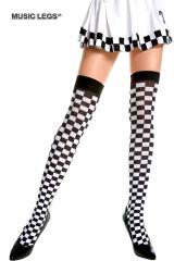 Music Legs: calze a scacchi.