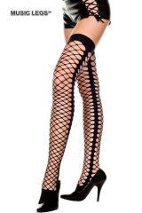 Music Legs: calze a rete con righe laterali.