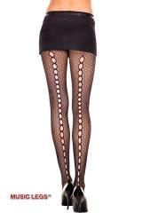 Music Legs: collant a rete irregolare con aperture ovali.