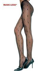 Music Legs: collant con cuciture a pois.